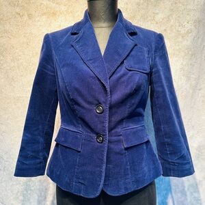 The Limited Royal Blue Velvet Blazer